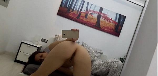  Antonia Sainz Solo Selfie masturbation in the mirror